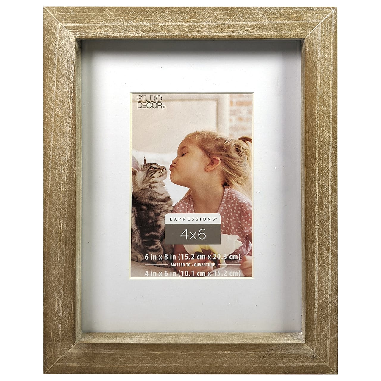 Expressions™ 4" x 6" Rustic Wooden Frame with Mat by Studio Décor®